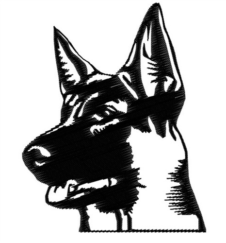 466x500 German Shepherd Head Embroidery Design Annthegran