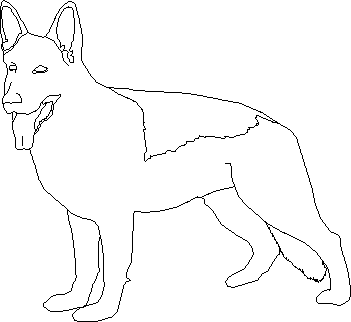 351x322 Dog Race German Shepherd Designs Cad