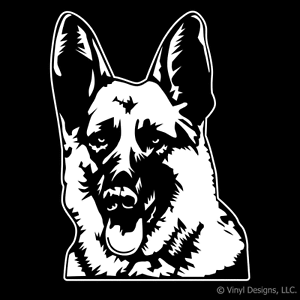 300x300 German Shepherd Dog Portrait Decal Sticker Art New Ebay