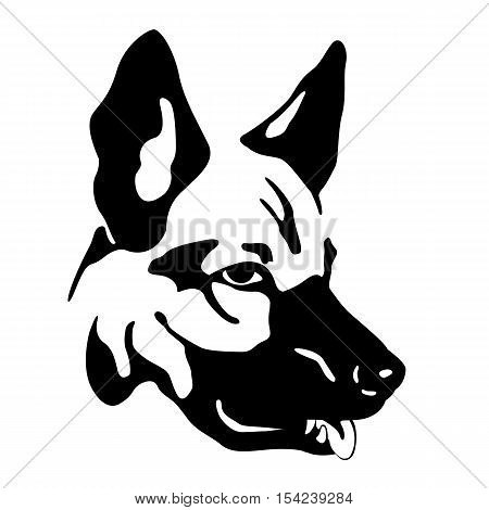 450x470 German Shepherd Dog Head Realistic Vector Amp Photo Bigstock
