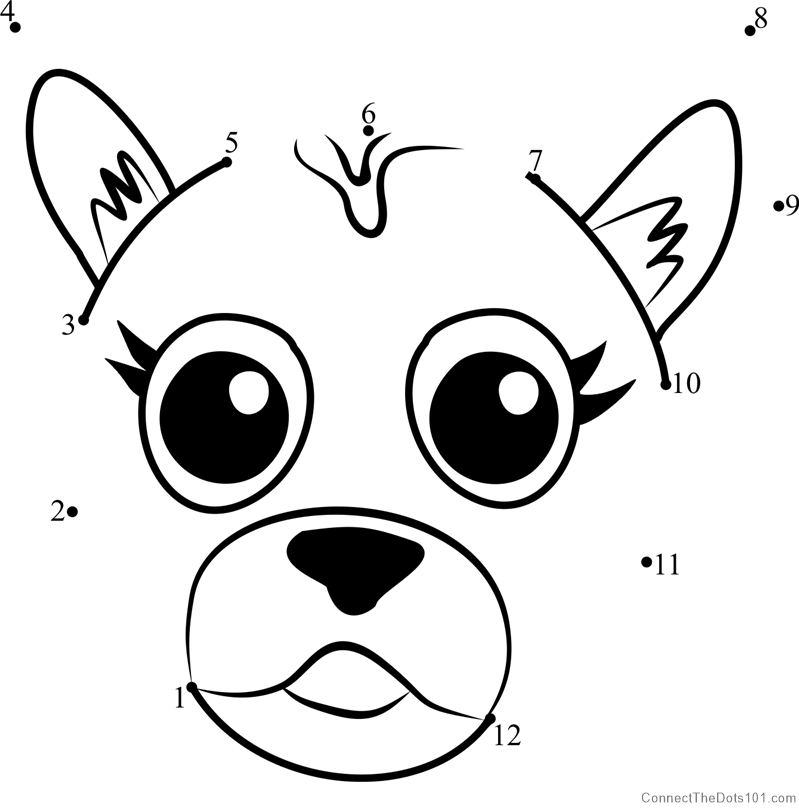 799x812 Pet Parade German Shepherd Puppy Face Dot To Dot Printable