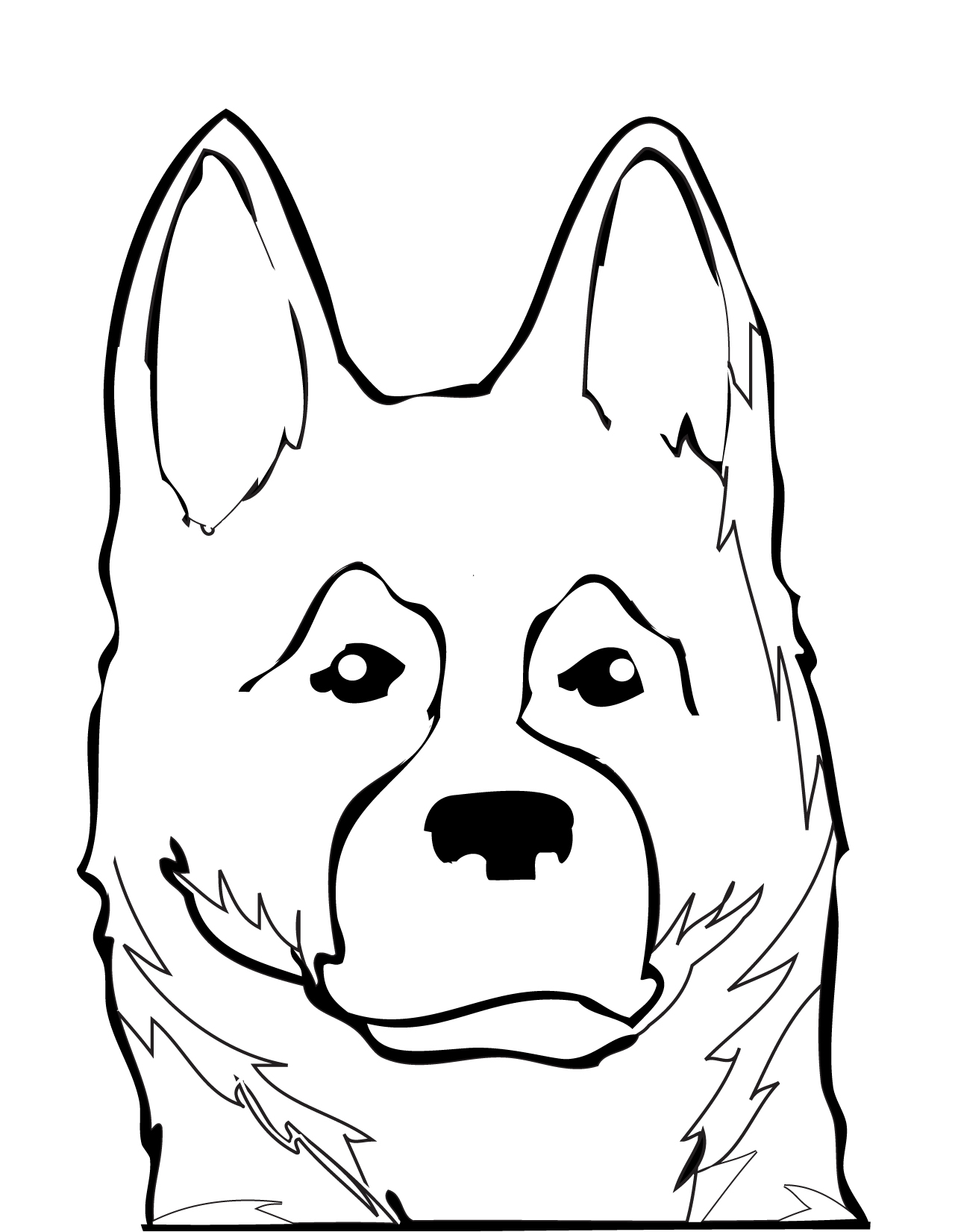 1280x1651 Drawn German Shepherd Kid