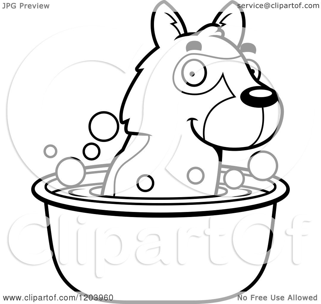 1080x1024 Cartoon Of Blacknd White Cute German Shepherd Puppy Taking