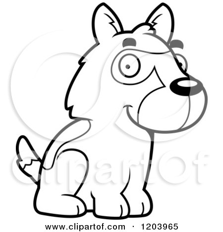 450x470 Cartoon Of A Cute German Shepherd Puppy Taking A Bath