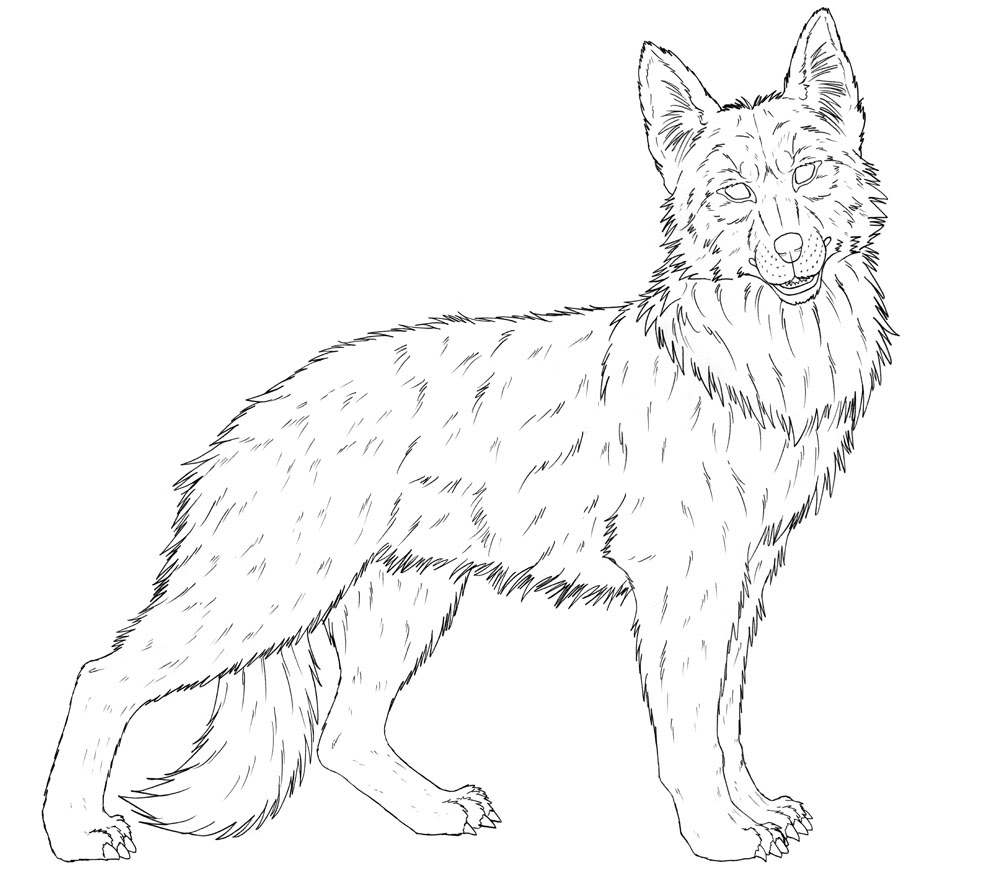1000x882 German Shepherd Coloring Pages