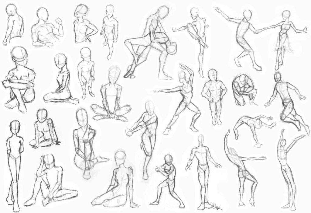 1024x700 Gesture Drawing By Jedipanda22