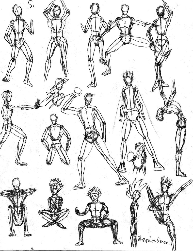 784x1019 Gesture Drawing Practice 5 By Benin6man