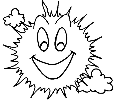 480x416 Smiling Sun Coloring Page Free Printable Coloring Pages