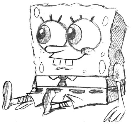 450x434 Spongebob Pencil Sketches Ii By