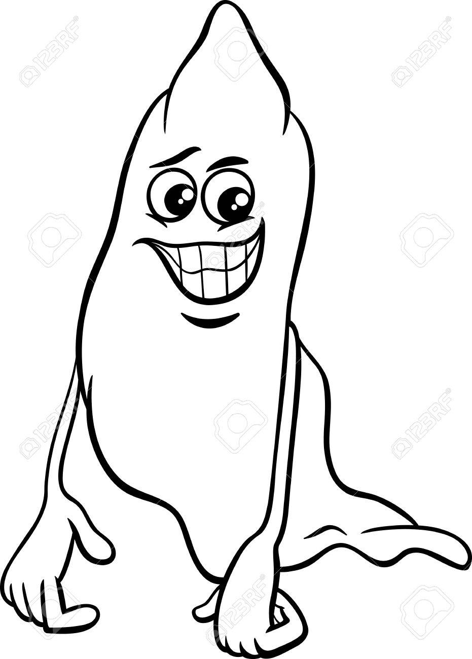 931x1300 Black And White Cartoon Illustration Of Funny Ghost Halloween
