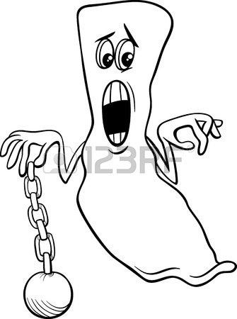 335x450 Cartoon Illustration Of Funny Ghost Or Phantom Halloween Character