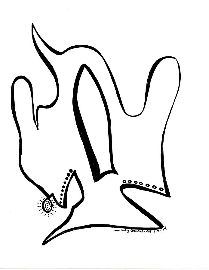 695x900 Ghost Drawing By Judy Gerstner