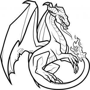 302x302 How To Draw A Ghost Dragon, Ghost Dragon, Step By Step, Dragons