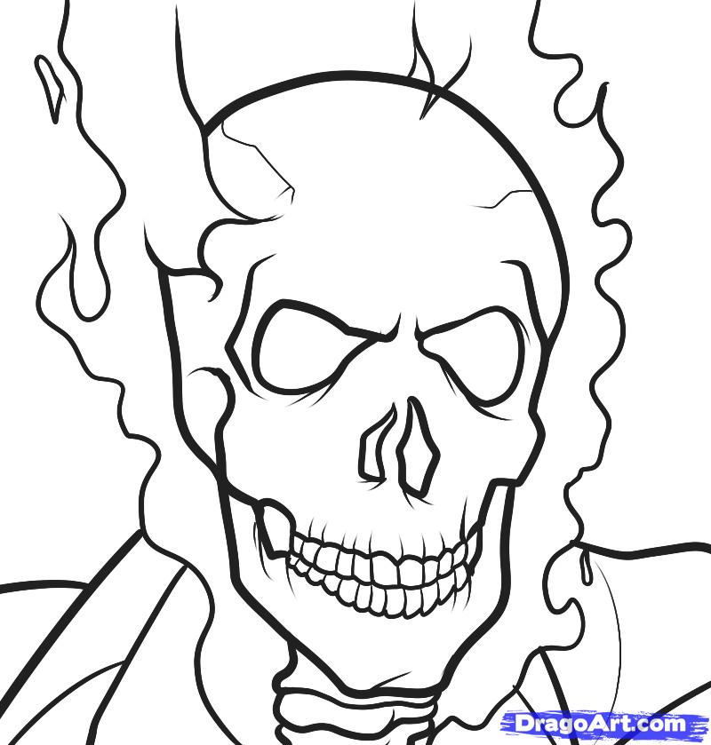 800x839 Ghost Rider Coloring Pages