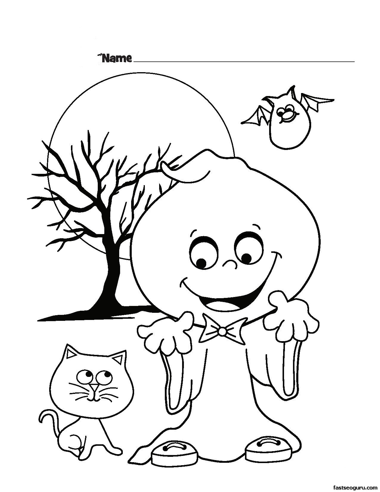 1275x1650 Halloween Funny Ghost Coloring Page For Kids New Ghost Gas Joke