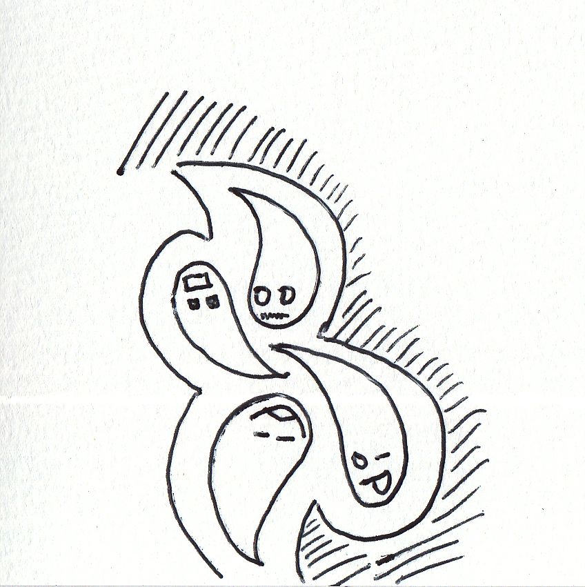 848x851 Ghost Tear Drips With Faces By Okpank