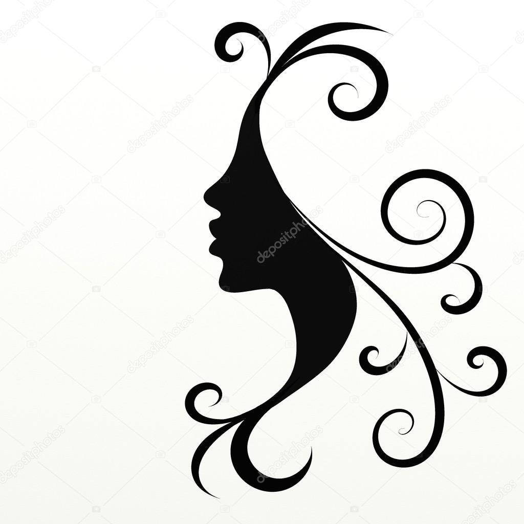 1024x1024 Woman Face Silhouette Portrait Stock Photo Photoerick