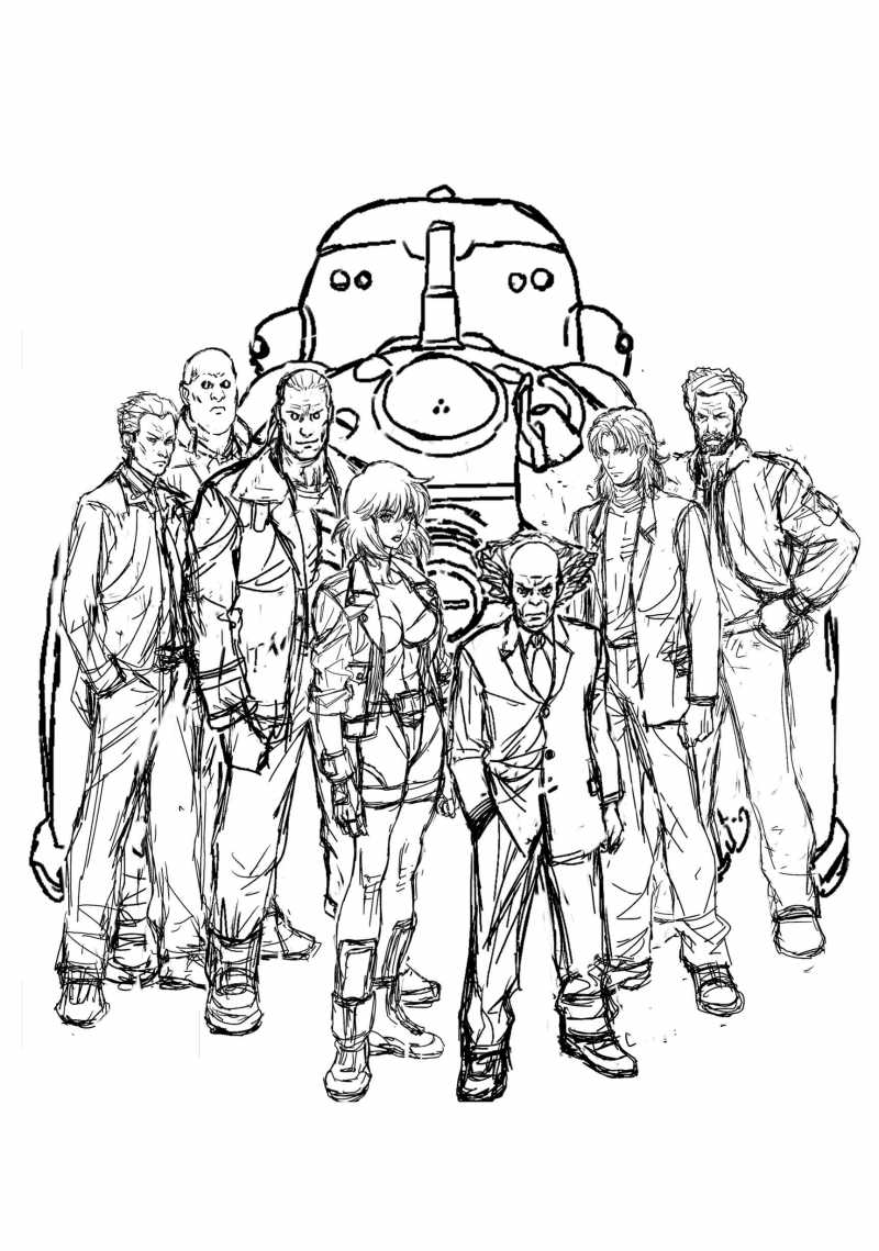 800x1139 Yu Kinutani Ghost In The Shell Stand Alone Complex Sketchbook