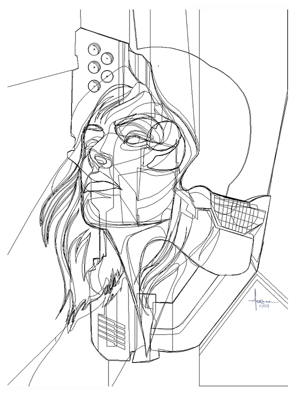 592x792 Ghost In The Shell Vector Tribute On Behance