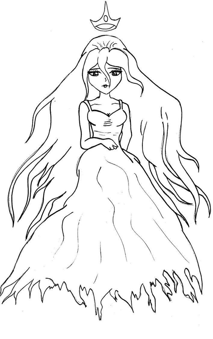 708x1128 Ghost Princess Line Art By Thebeautifulfear