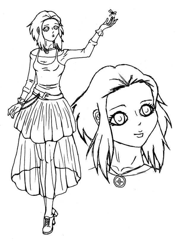 600x816 Ghost Line Art By Lady Of Crow