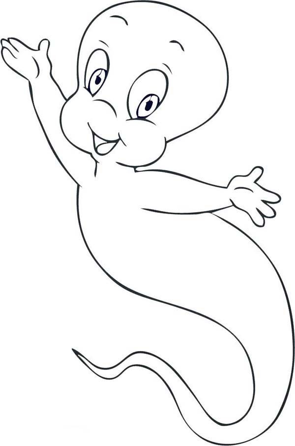 600x906 How To Draw Casper The Friendly Ghost Coloring Pages Batch Coloring