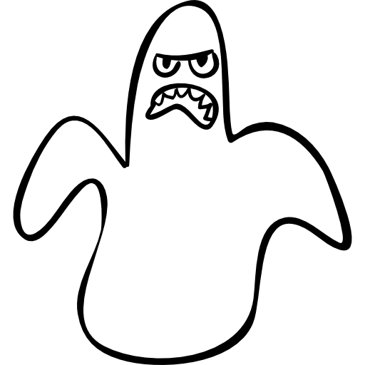 512x512 Halloween Ghost Outline Scary Shape