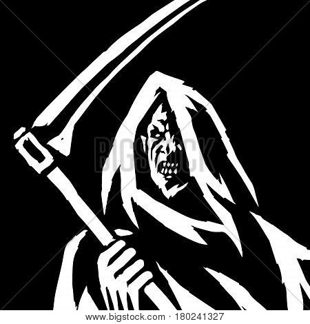450x470 Phantom Reaper. Head Hood. Black Vector Amp Photo Bigstock