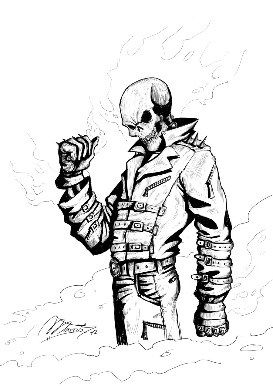 900x1273 Ghost Rider Ink By Magmarc