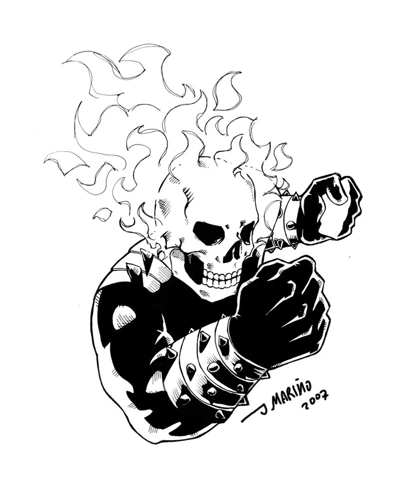 816x978 Ghost Rider Inks By Daborien