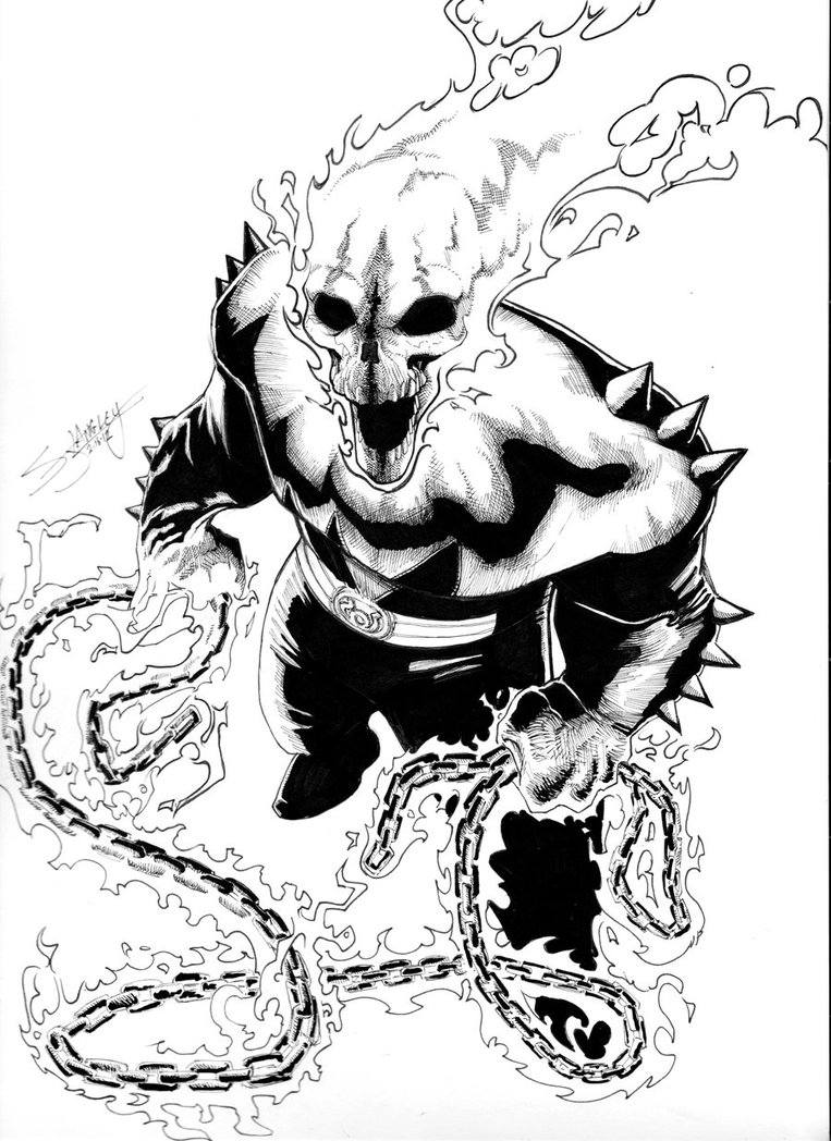 763x1048 Yellow Lantern Ghost Rider By Langleyeffect