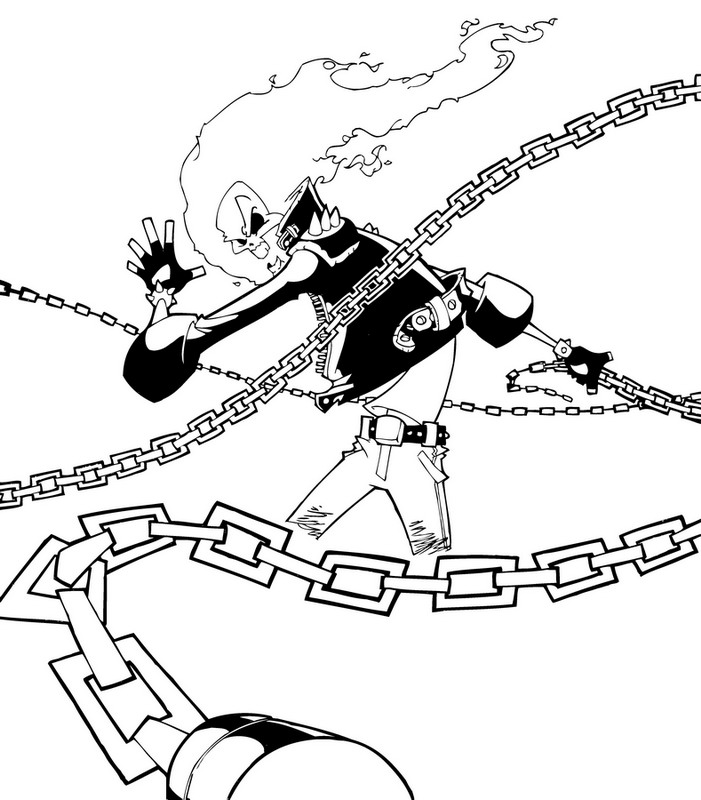 701x800 Ghost Rider Inks By Noahwhyler