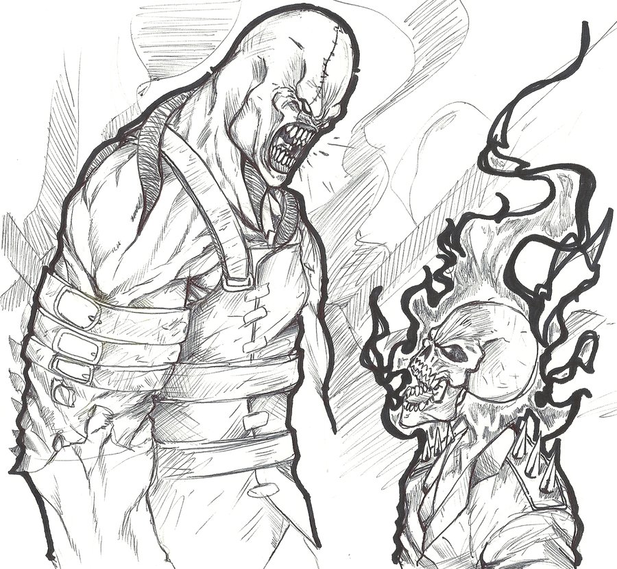 900x830 Nemesis Vs Ghost Rider Umvc3 By Theredmonster419