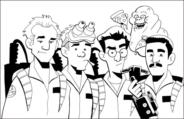 600x388 Ghostbusters Coloring Pages