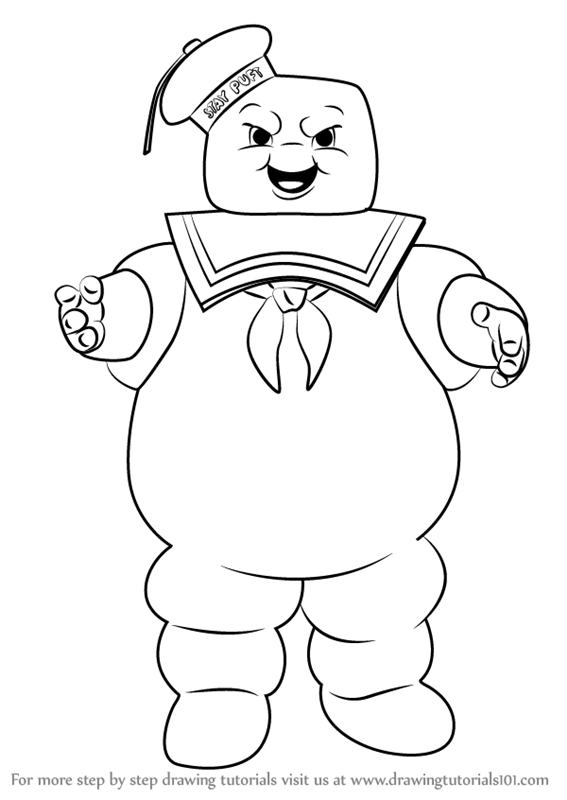 567x800 Learn How To Draw Stay Puft Marshmallow Man From Ghostbusters