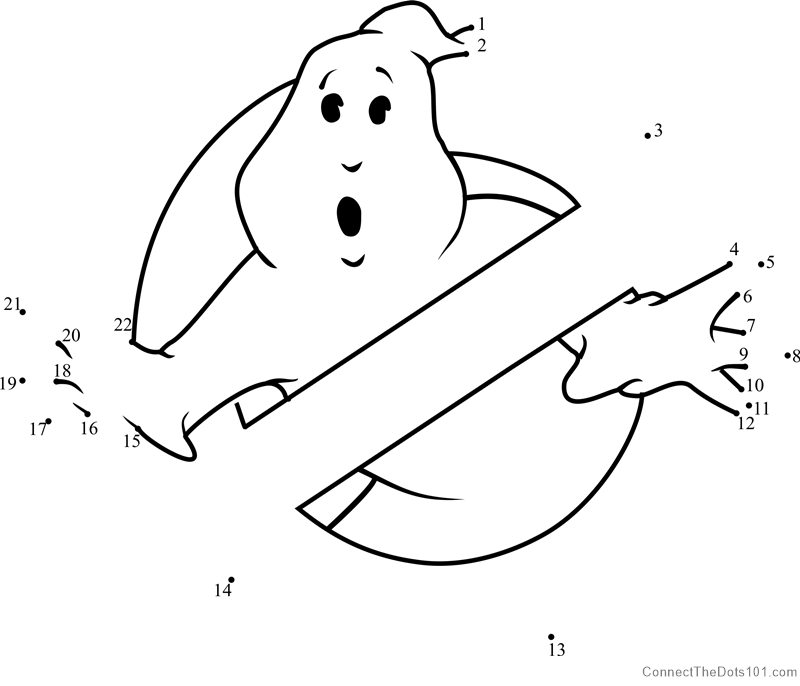 800x686 Ghostbusters Logo Dot To Dot Printable Worksheet