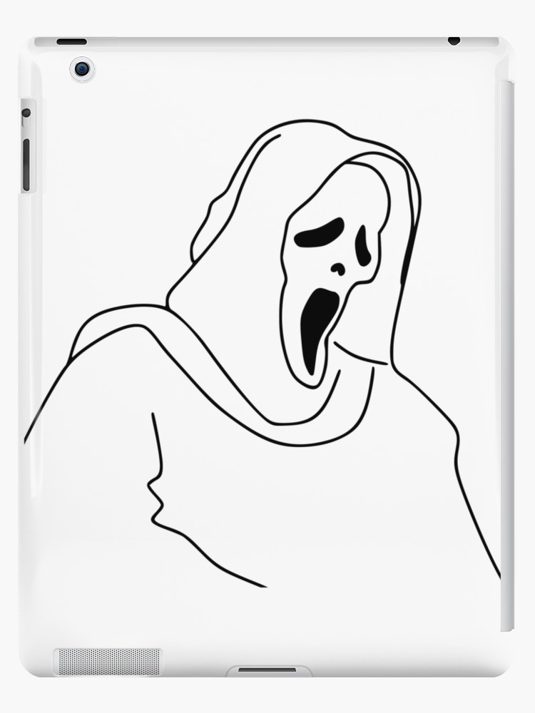 750x1000 Ghostface Outline Ipad Cases Amp Skins By Karenalenora Redbubble