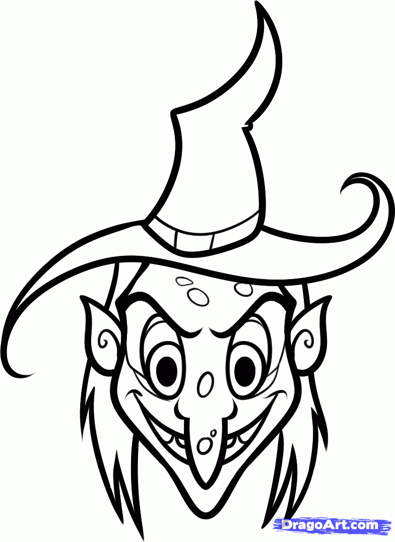 784x1076 How To Draw A Witch Face Step 7 Draw Witch Witch