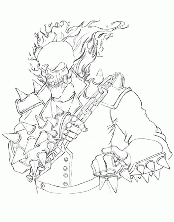 572x730 Ghost Rider Coloring Pages Printable For Sweet Pict Printable