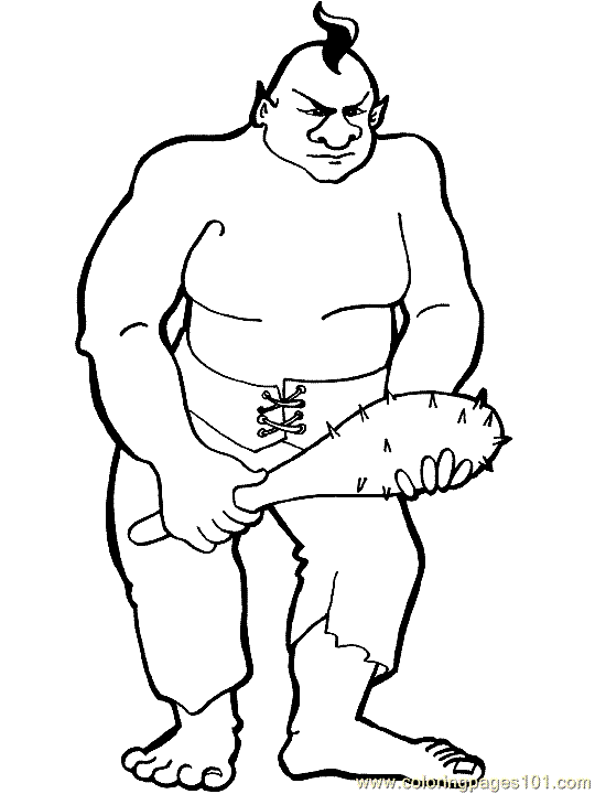540x720 Troll Giant Coloring Page 08 Coloring Page