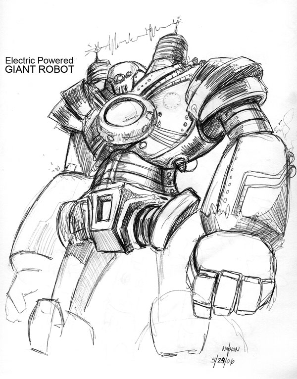 600x766 Electric Powered Giant Robot By Nathanrosario