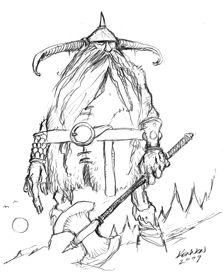 749x936 Frost Giant Sketch By Kennon9