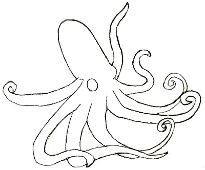 400x332 How To Draw An Octopus