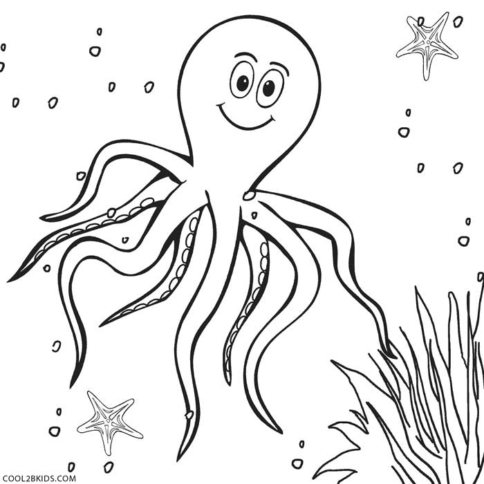 700x700 Giant Pacific Octopus Coloring Page To Pretty Draw Pict Pages
