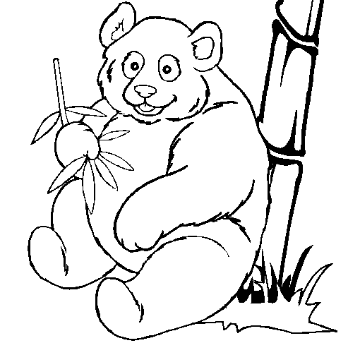 510x486 Giant Panda Coloring Page