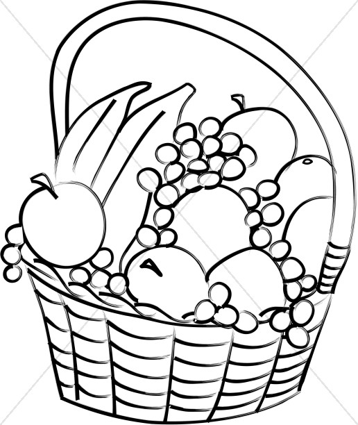 516x612 Fruit Gift Basket Church Food Clipart
