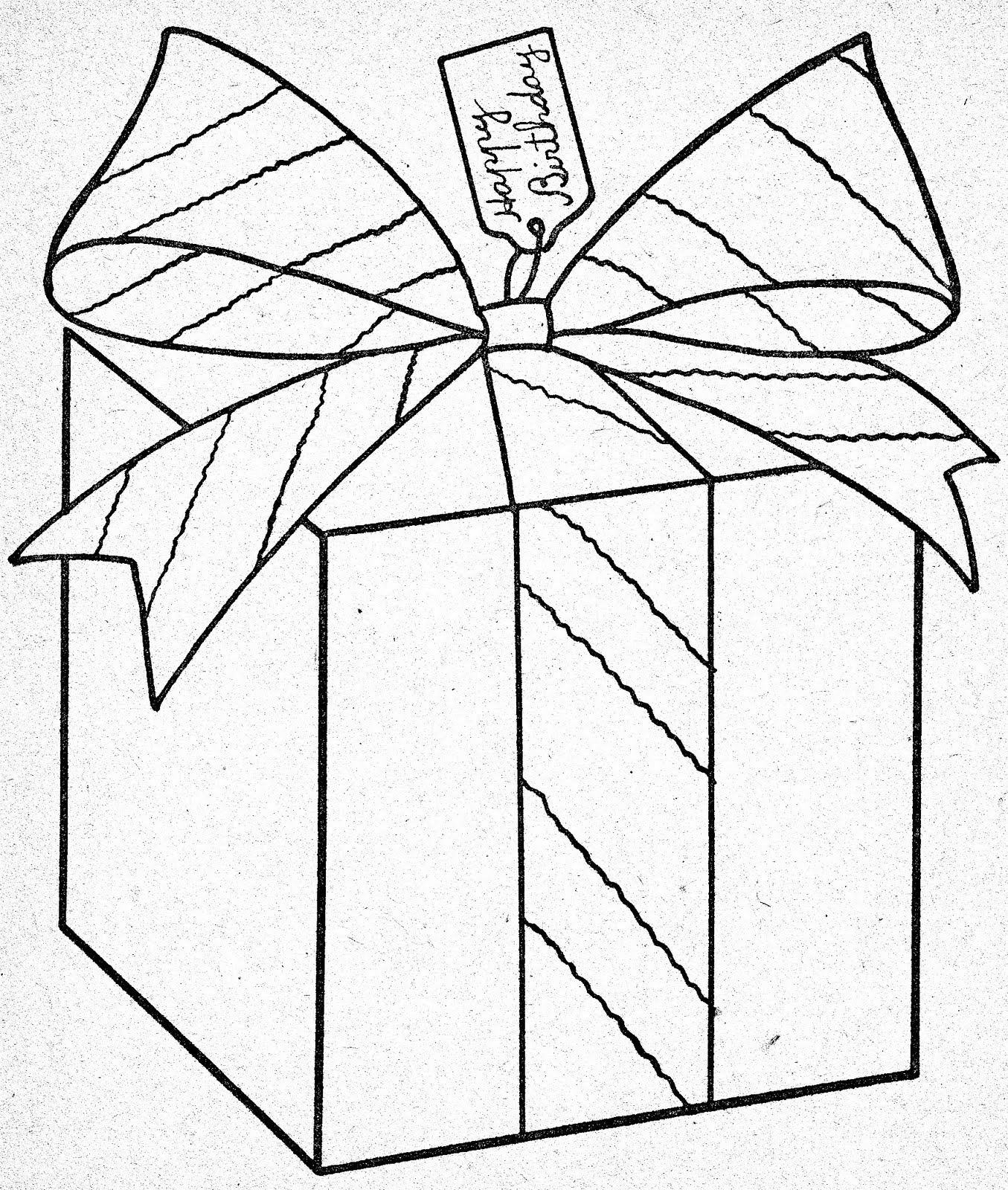 1355x1600 Let's Color Easy Gift Box Kids Pre Writing Amp Coloring Pages