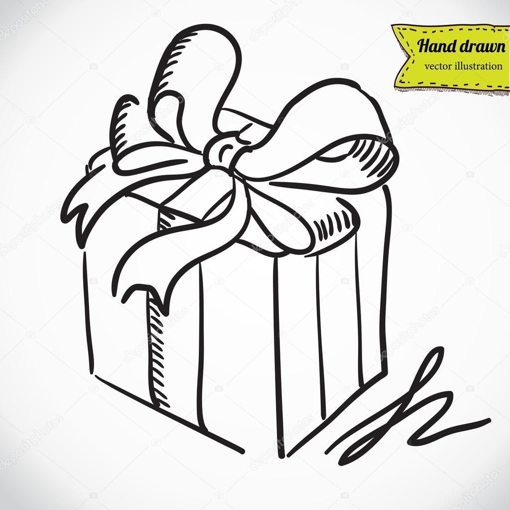 1024x1023 Gift Box With Bow Vector Illustration Stock Vector Iriskana