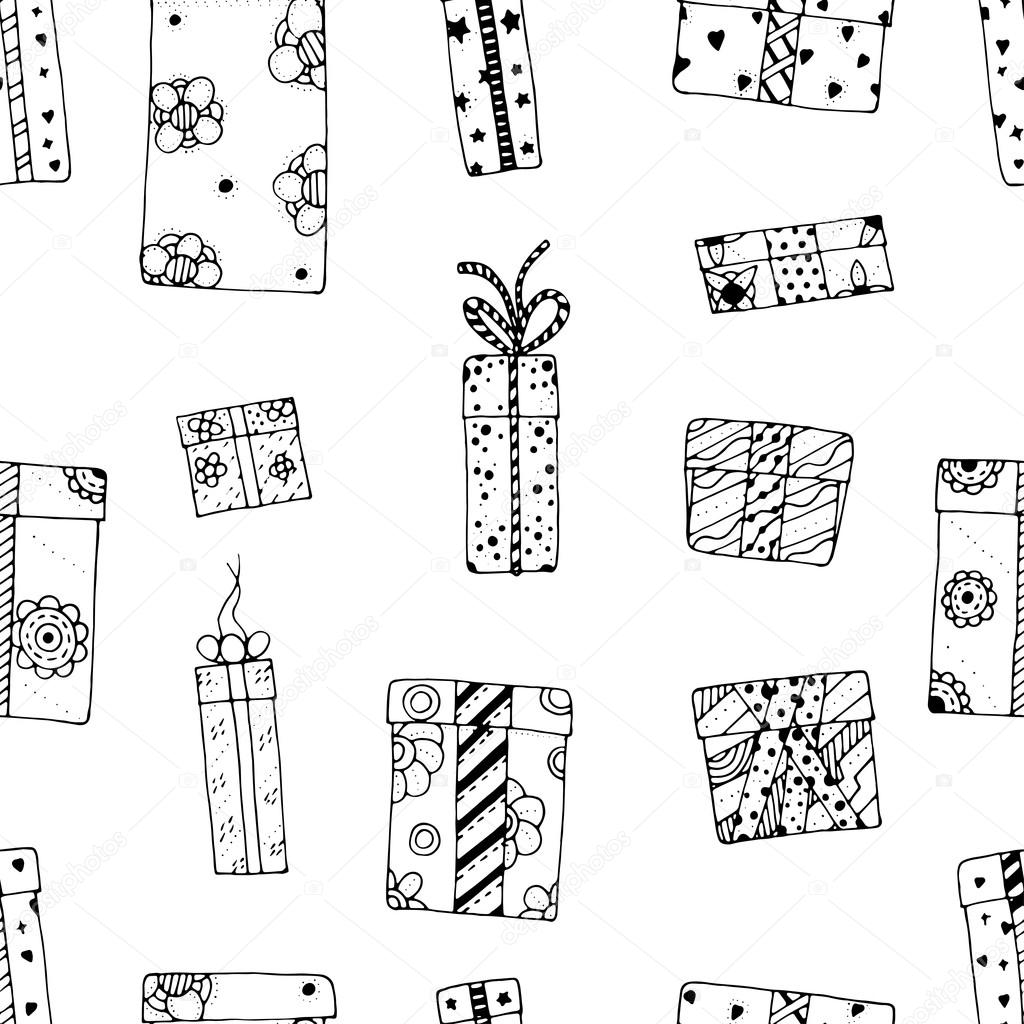 1024x1024 Seamless Texture Gift Boxes Stock Vector Frescomovie