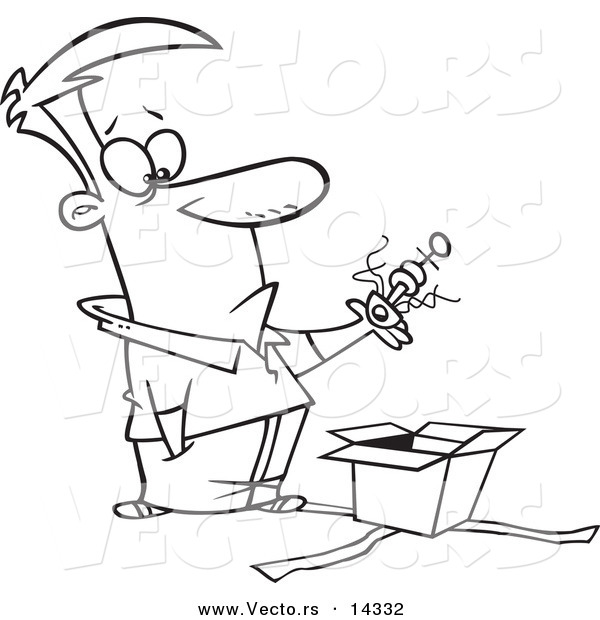 600x620 Vector Of A Cartoon Gift Box